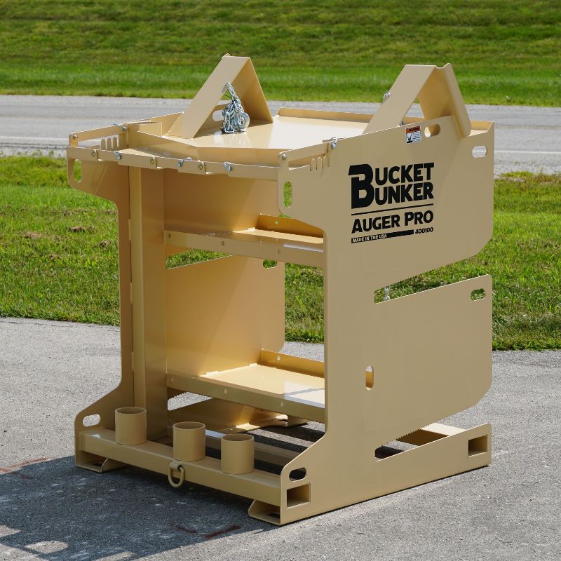 Bucket Bunker Auger Pro on ground