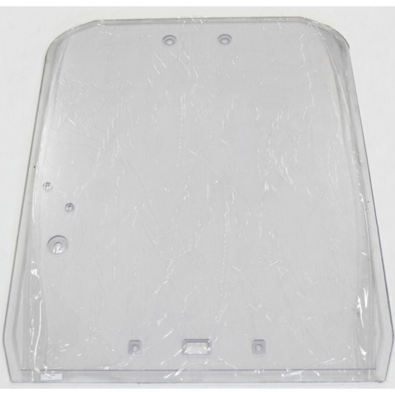 Replacement windshield for Kubota skid steers displayed on a white background
