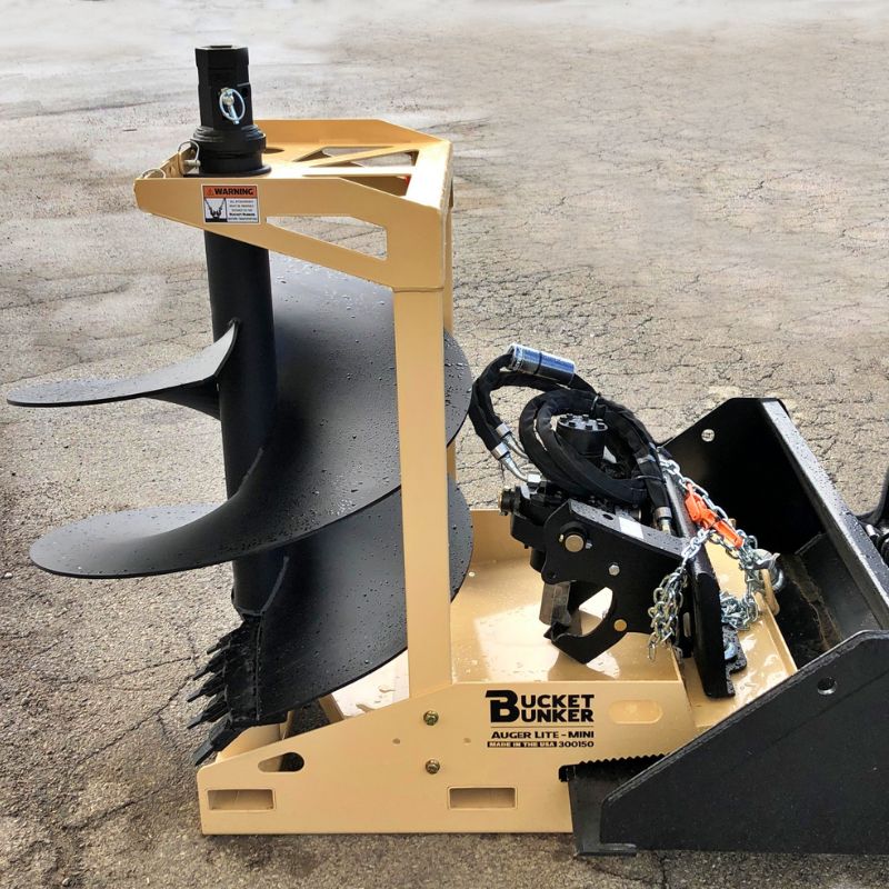Auger Lite Mini by Bucket Bunker side view