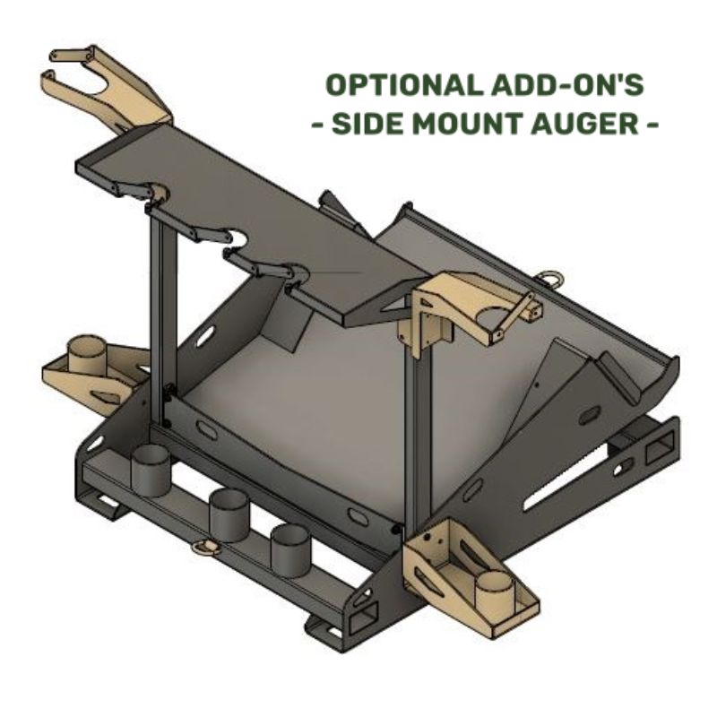 Technical drawing of the Auger Lite Pro add-on components