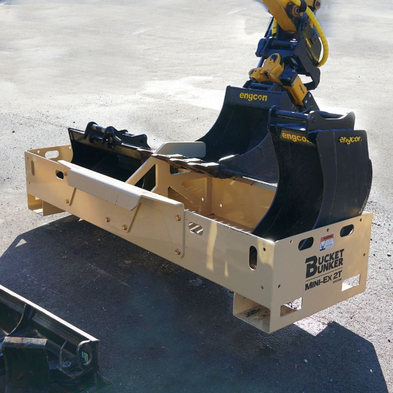 Storage Rack for 2-Ton Excavator Attachments - by Bucket Bunker