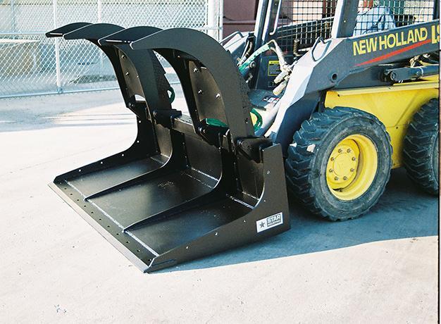 new holland skid steer with the grapple bucket attachment by star industries