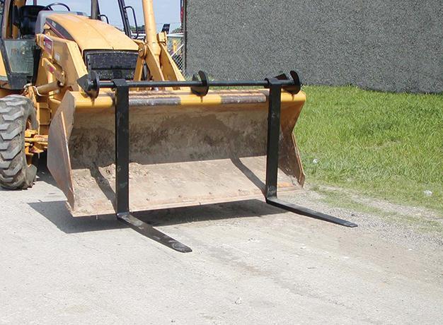 Over-The-Bucket Forks on a loader from Star Industries 