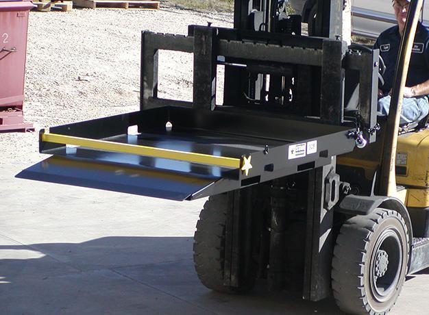 Safety Loading Platform from Star Industries on a Forklift