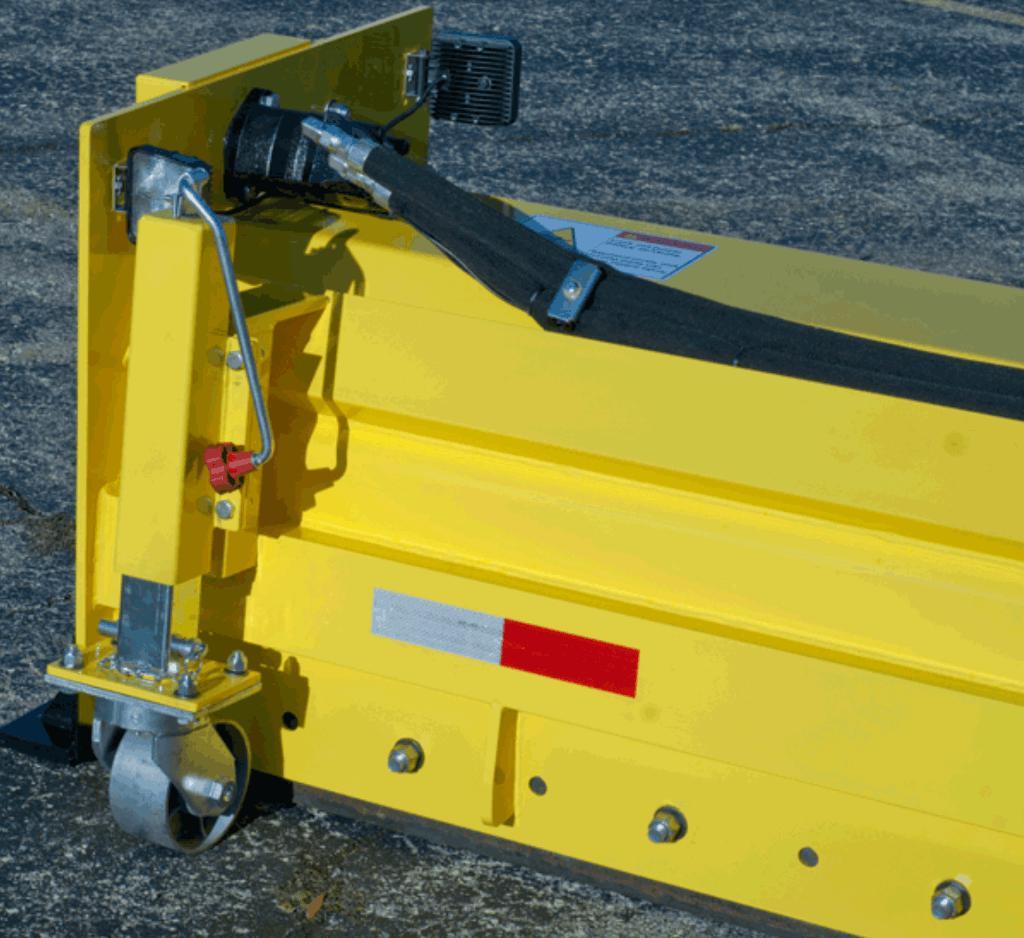 up close view on the ground of the Snowgrr attachment from Berlon Industries 