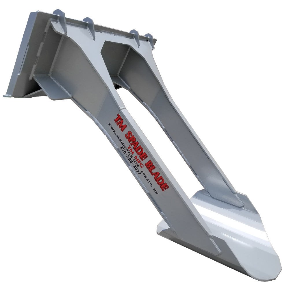 tm manufacturing spade blade attachment for skid steer