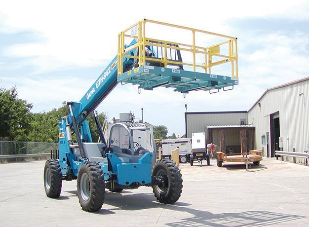 telehandler with the work platform ready to action by star industries