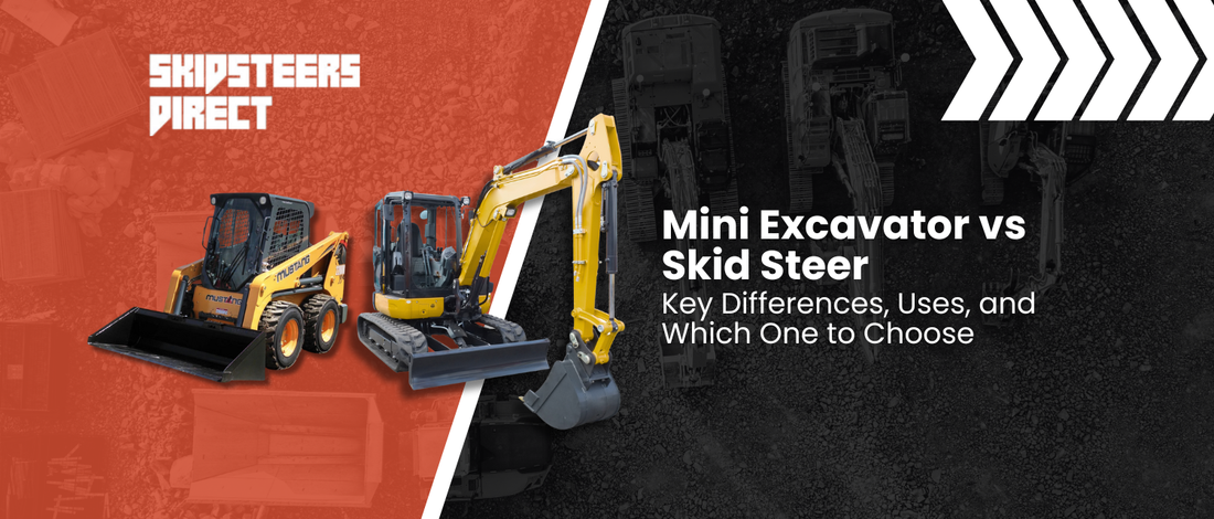 mini excavator vs skid steers