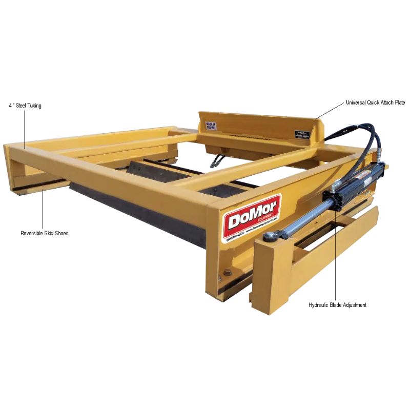 Adjustable Grading Skid Steer Hydraulic Adjustable Box Grader | SSHA Series | DoMor Equip ...