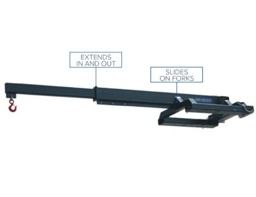 Parts of the adjustable jib attachment by Blue Diamond