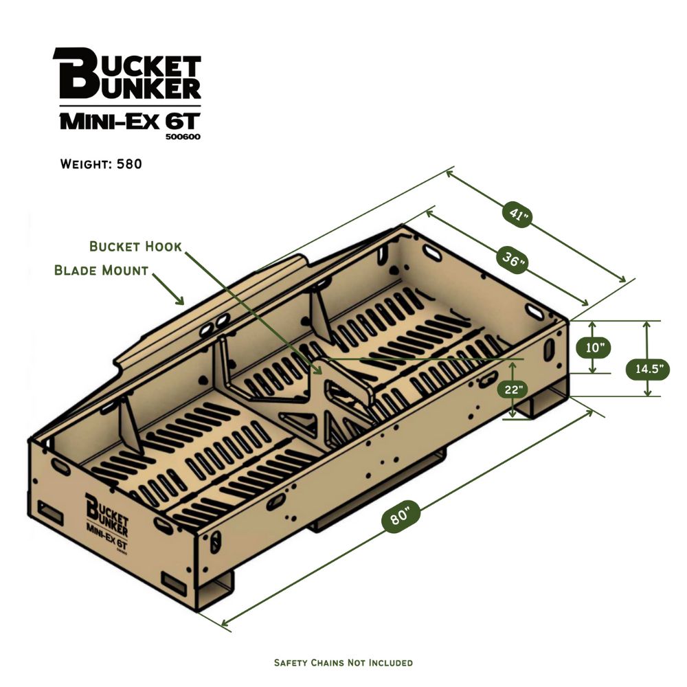 Stackable Mini X Bucket Rack Mini-EX 6T | Bucket Bunker | Buy Online | Free Shipping - Skid Steers ...