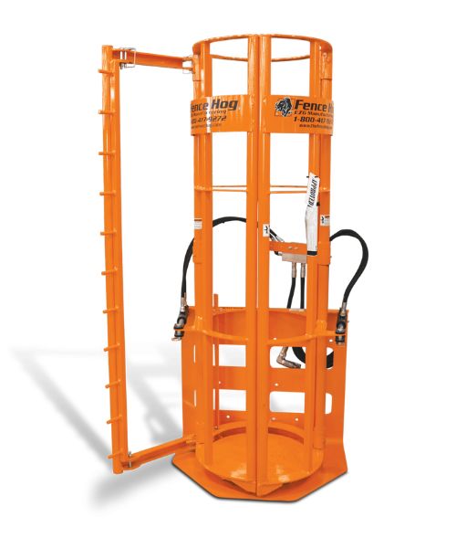 Chain link fence installer for mini skid steers from EZG