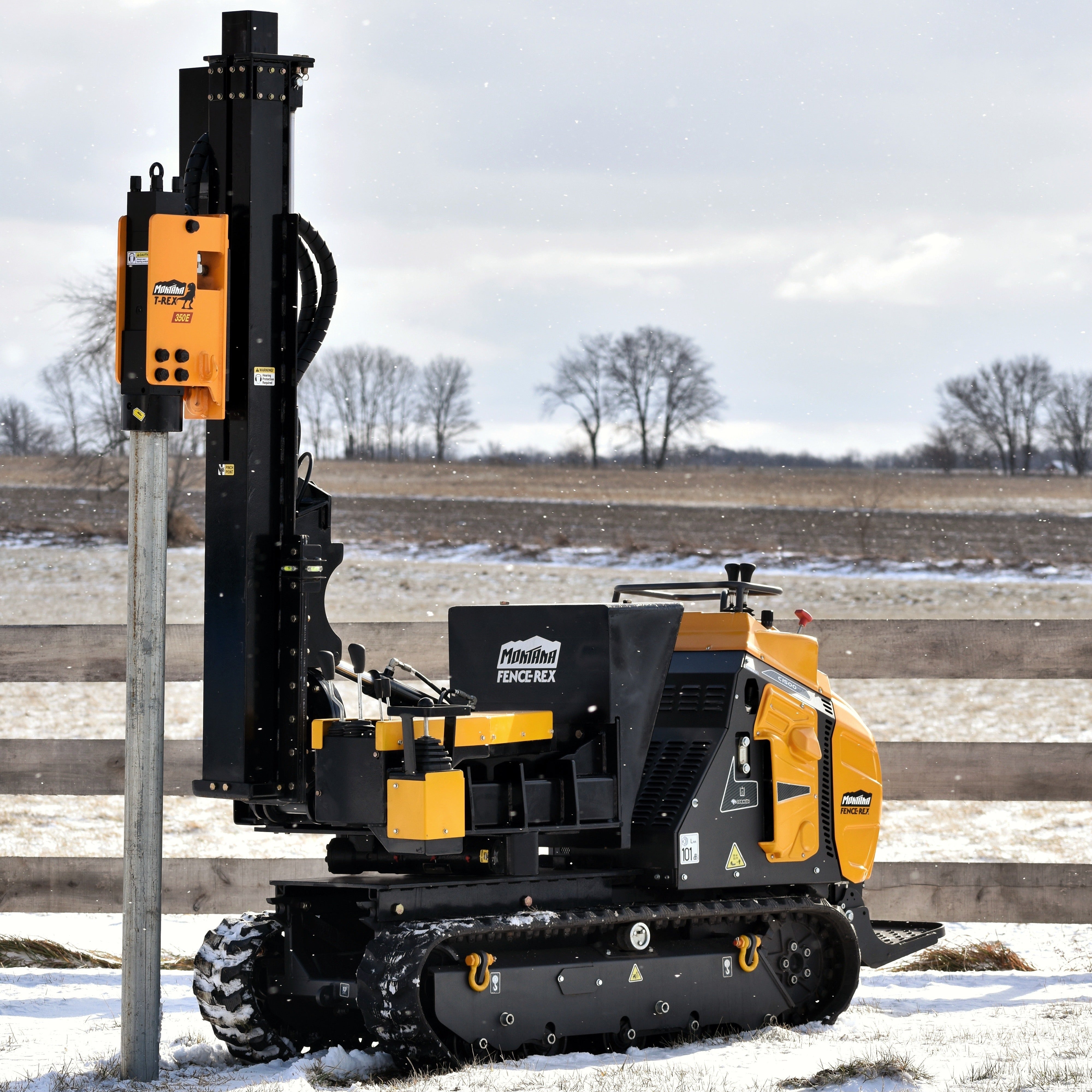 Montana Fence Rex Self-Contained Post Driver – Skid Steers Direct