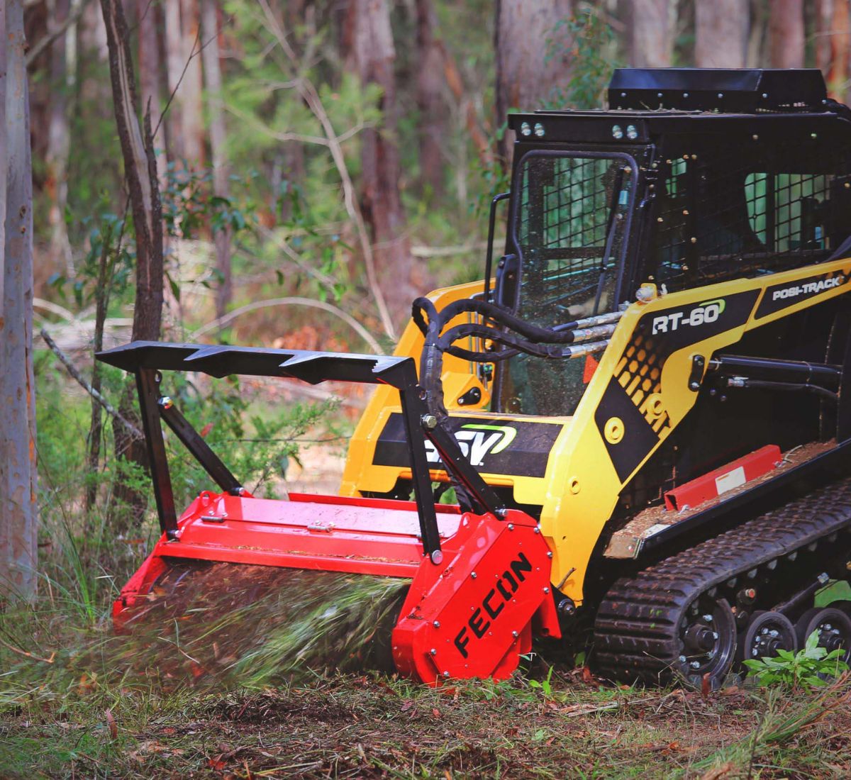RT-60 ASV with bull hog standard flow fecon head