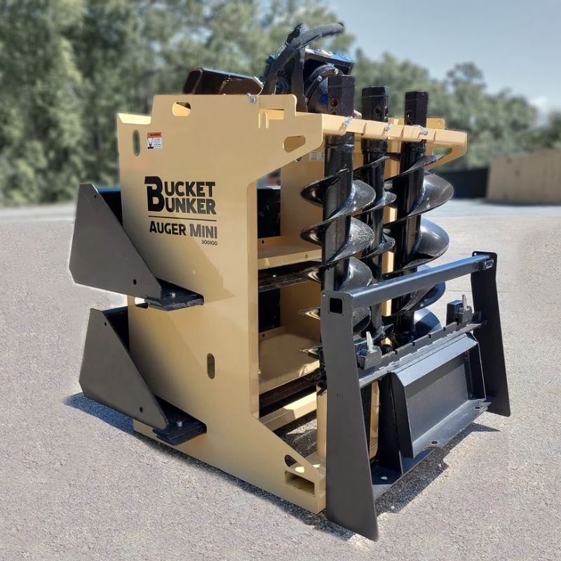 Mini Bucket Storage Rack Skid Steer Attachment Storage | Buy Online | Made In America – Skid ...