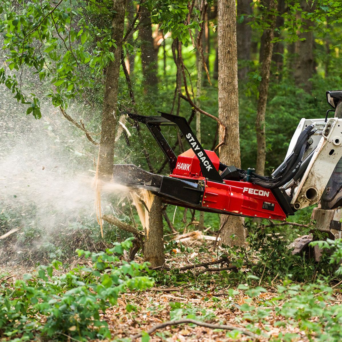 bobcat mulching with disc hawk by fecon