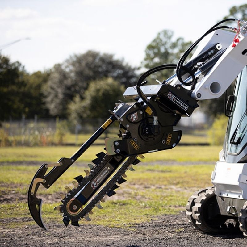 Trencher attachment ready to work by Mclaren Industries