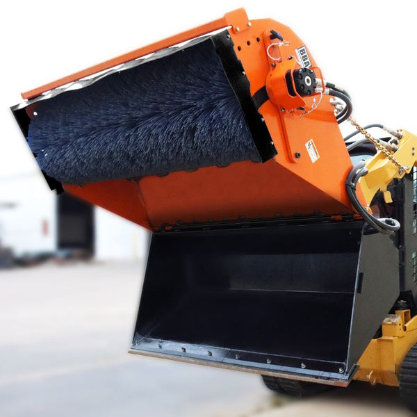 Skid Steer Pickup Broom for Skid Steer by Broce Broom Skid Steers