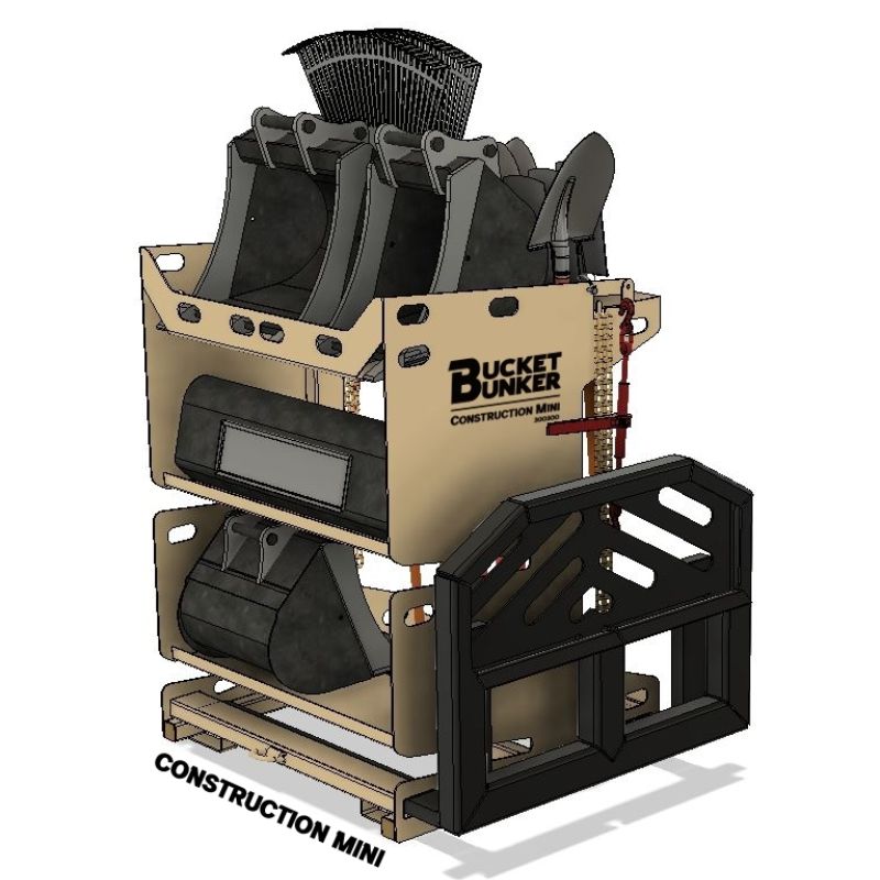 Construction Mini Containers Construction Mini | Bucket Bunker – Skid Steers Direct