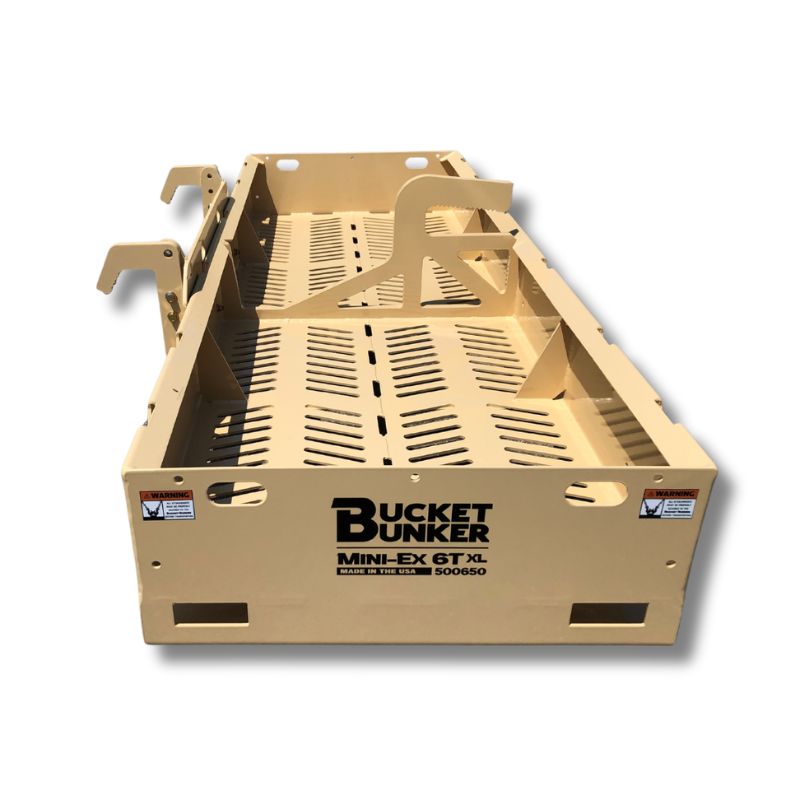 Stackable Mini X Bucket Rack Mini-EX 6T XL | Bucket Bunker – Skid Steers Direct