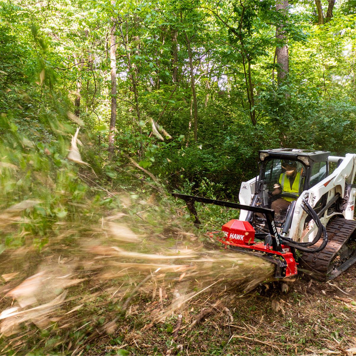 disc hawk ejectiing material out the front