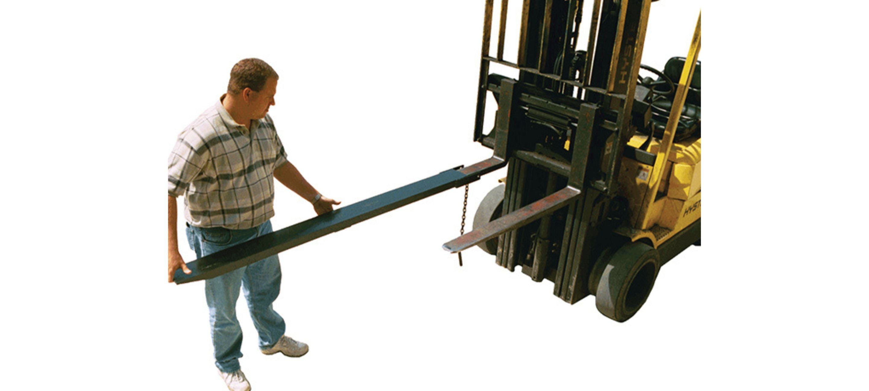 How to properly install a fork extension on a forklift