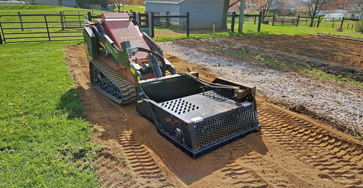 Mini Skid Steer Landscape Rake – Skid Steers Direct
