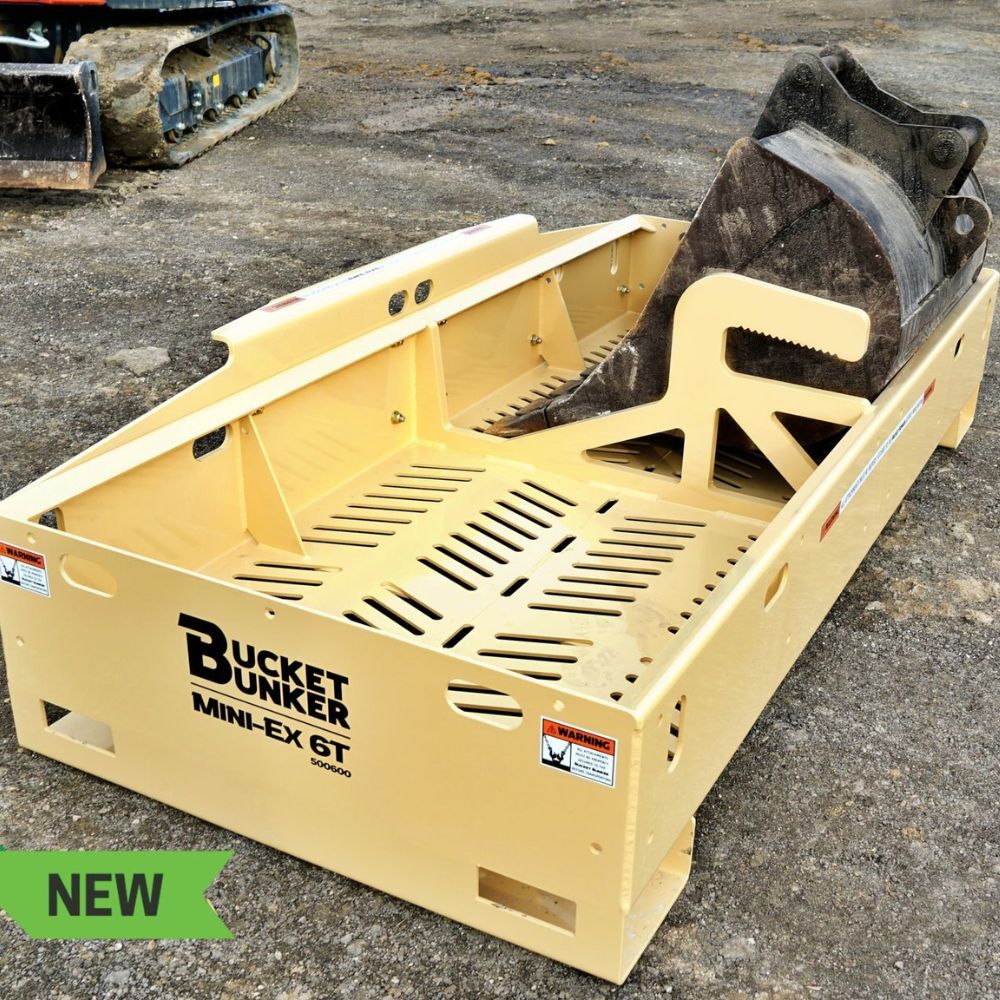 Stackable Mini X Bucket Rack Mini-EX 6T | Bucket Bunker | Buy Online | Free Shipping - Skid Steers ...