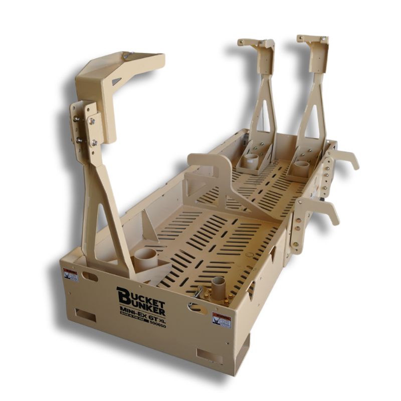 Stackable Mini X Bucket Rack Mini-EX Auger Mount Kit | Bucket Bunker – Skid Steers Direct