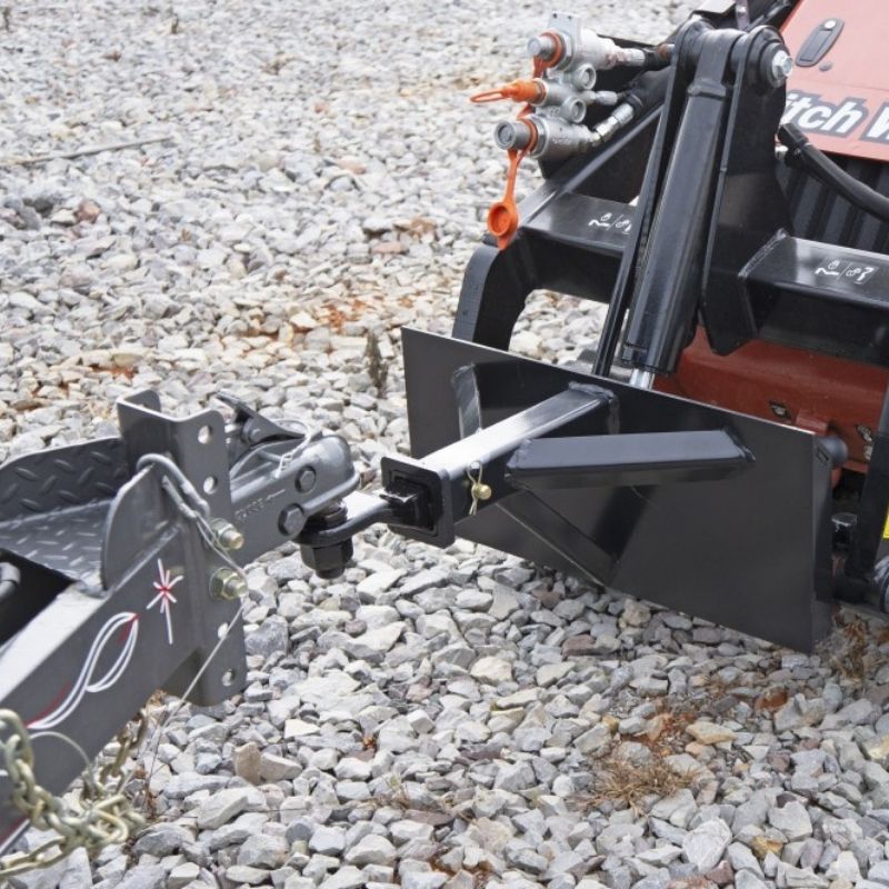 Trailer hitch for mini skid steers. 