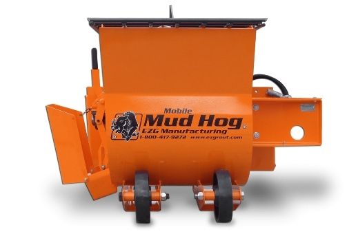 EZG manufacturing mud hog mixer attachment for skid steers