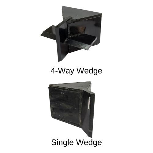 Blue Diamond Log Splitter Single and Four way Wedge type for Skid Steers