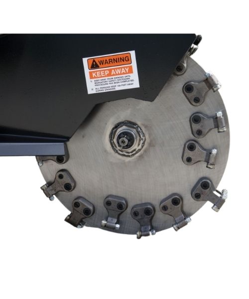 Fly wheel of the stump grinder attachment by Blue Diamond