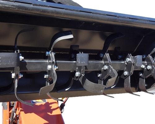 Tiller blades attachment up close from Blue Diamond. 