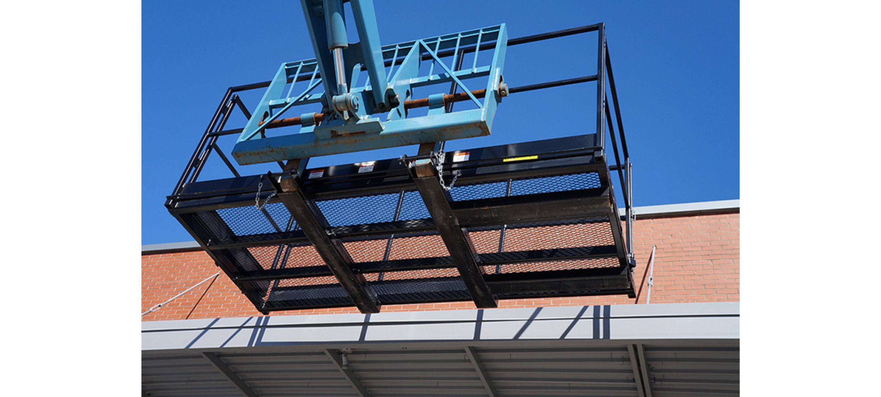 Work platform in use above. 