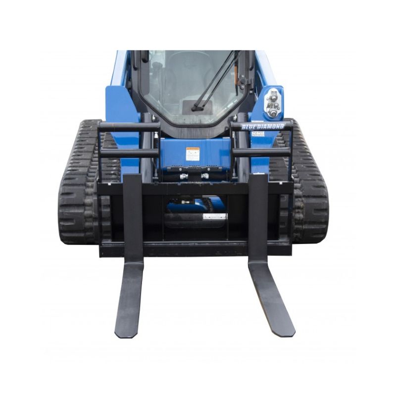 Blue Diamond Class 3 Pallet Forks on a Skid Steer