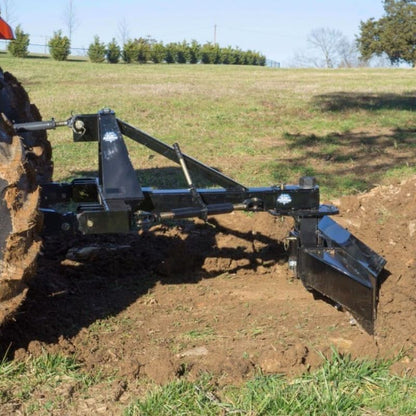 blue diamond grader blade attachment in use