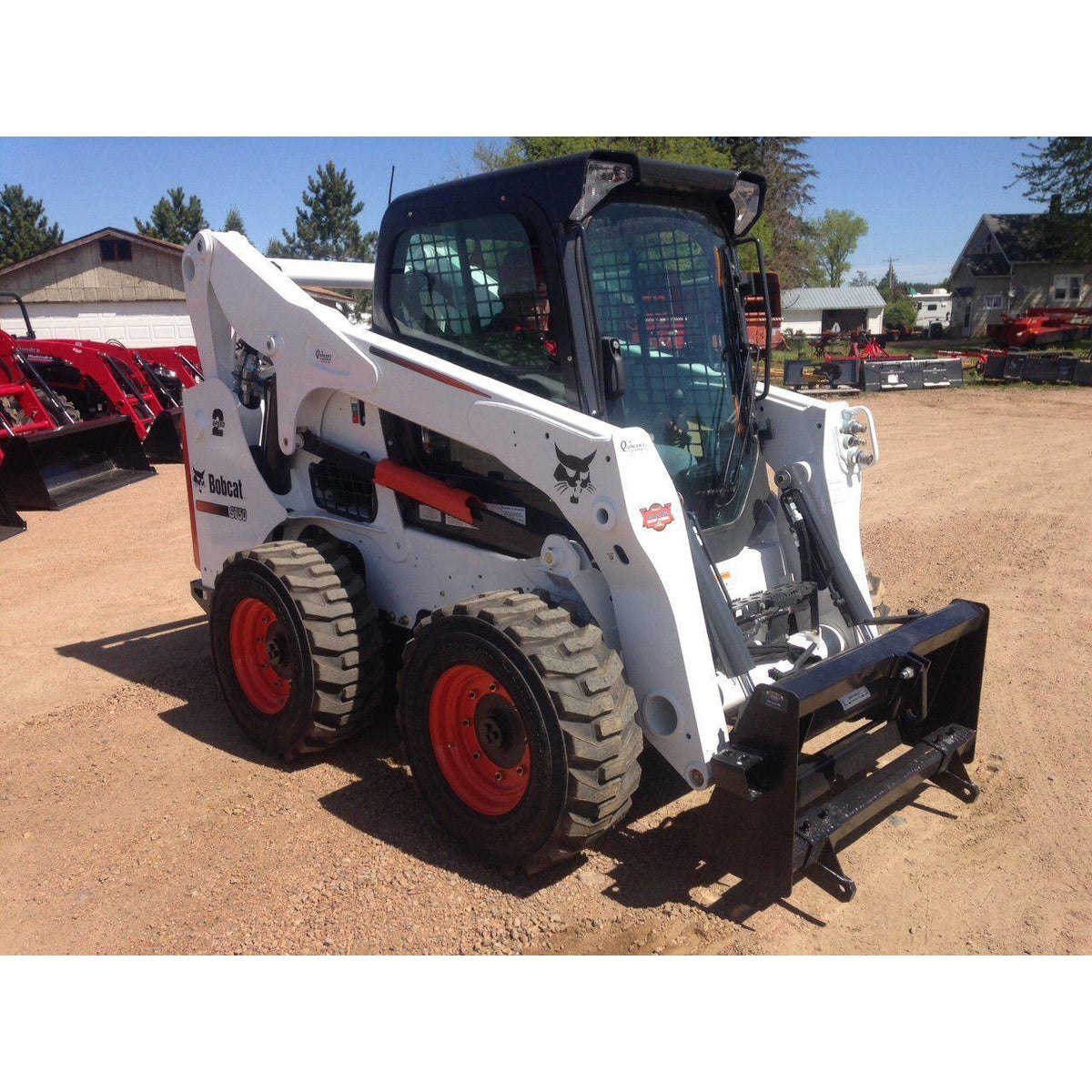 bobcat skid steer with the 3 point adapter attachment for skid steers and tractors from berlon