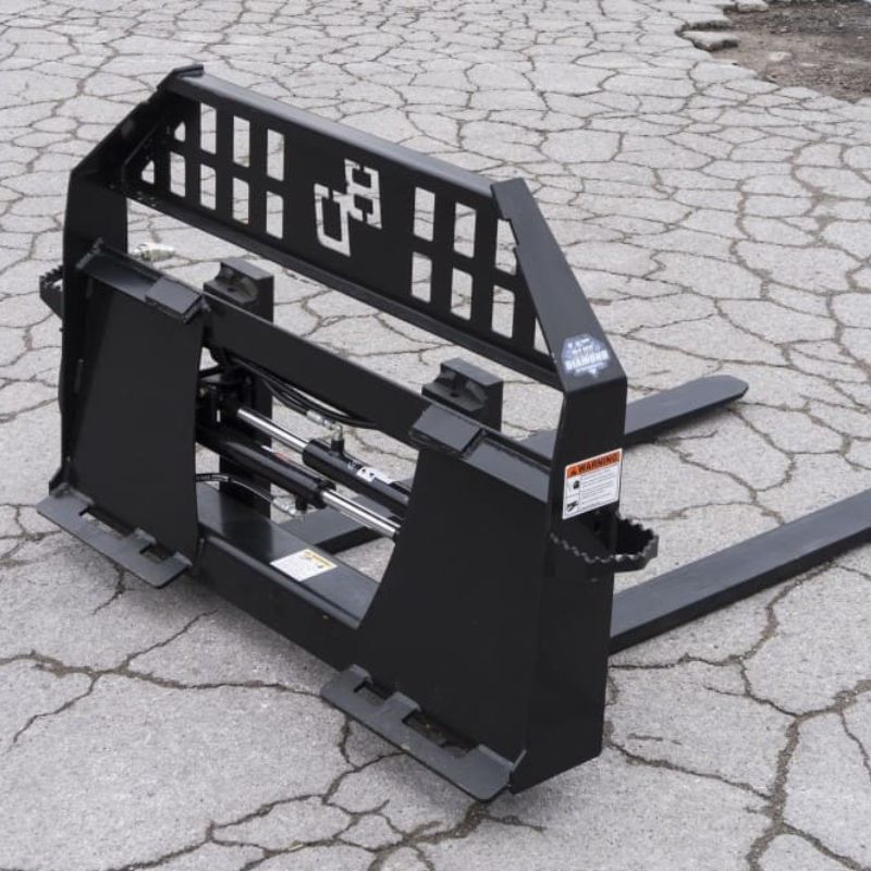 blue diamond pallet fork attachment on the ground