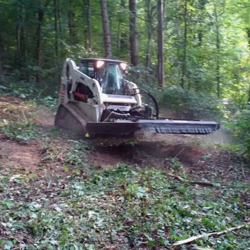 Heavy duty brush cutter on bobcat