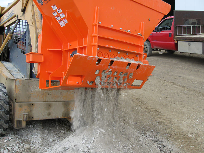 brick crushing with a skid steer by ezg manufacturing