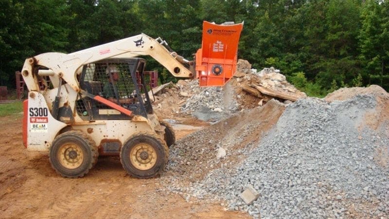 bobcat crushing concrete from ezg