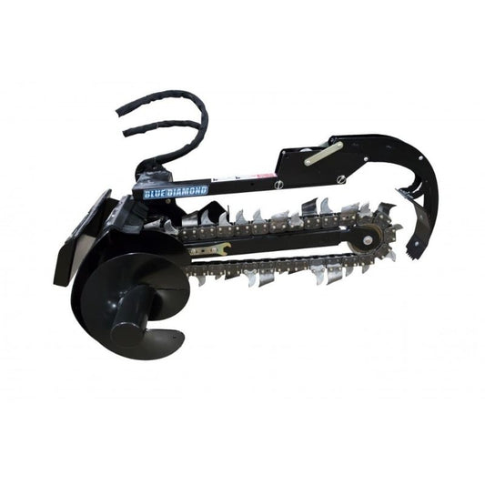 blue diamond trencher attachment for mini skid steer