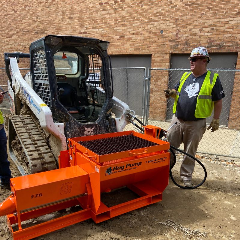 hauck concrete pumping Skid Steer Concrete Pump