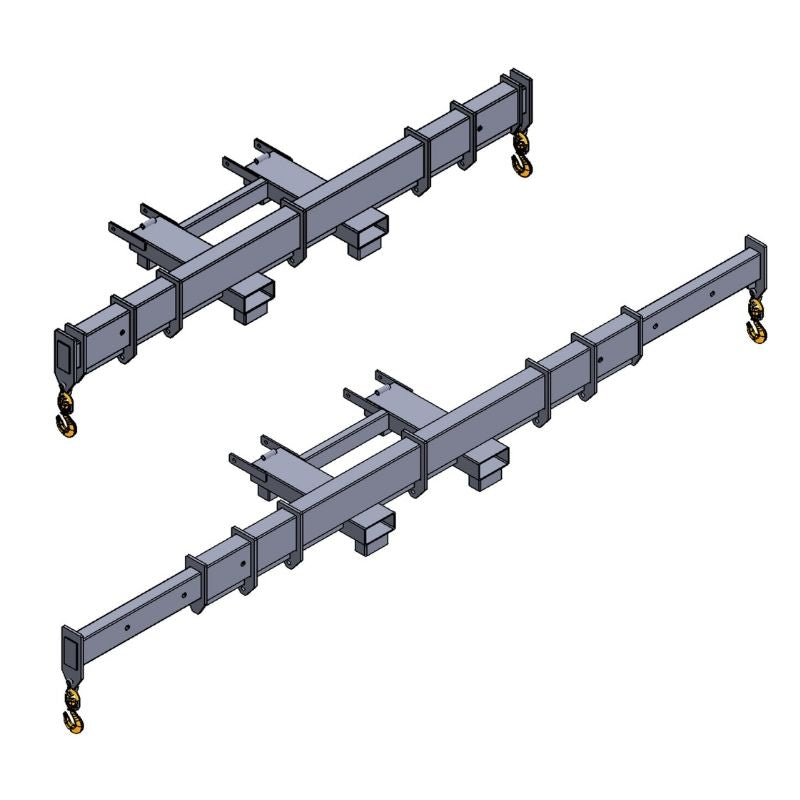 spreader bars for telehandler from haugen attachments