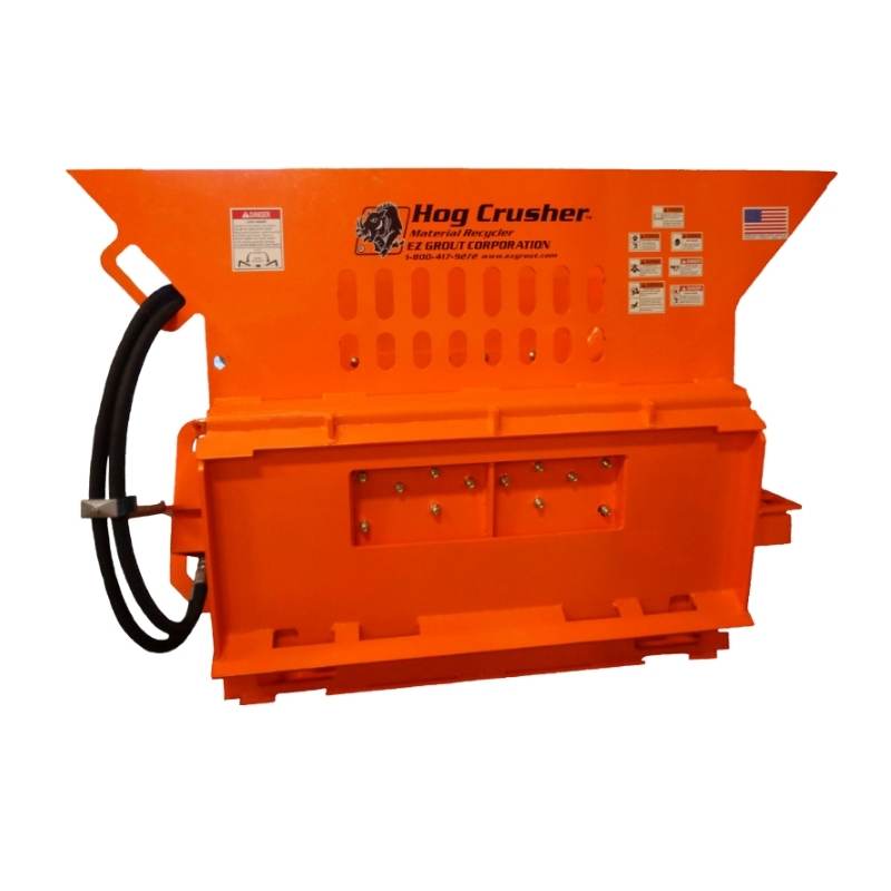 skid steer concrete crusher attachment from ezg manufacturing