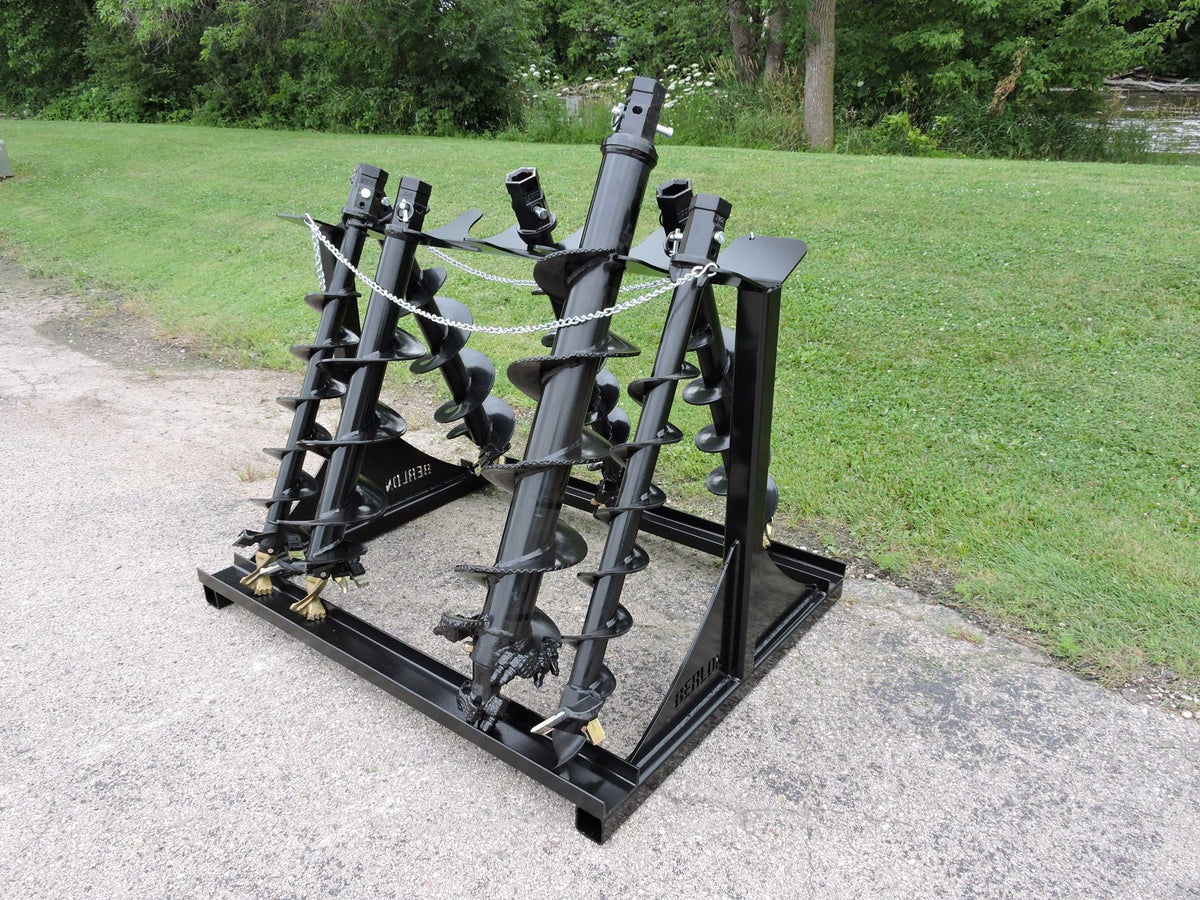 Auger Transporting Rack Auger Rack - Skid Steer & Tractor - Berlon Industries - Skid Steers Direct