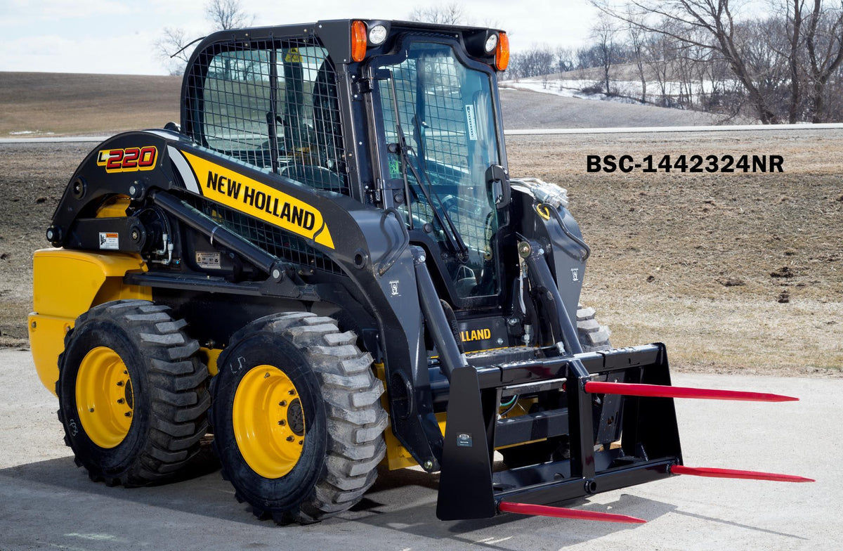 now holland skid steer with Bale Spear Carriages from Berlon Industries  also for tractors