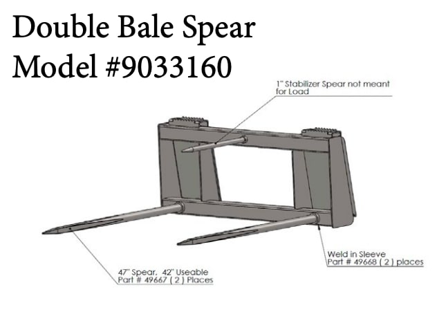 Double Bale Spears Attachment specs
