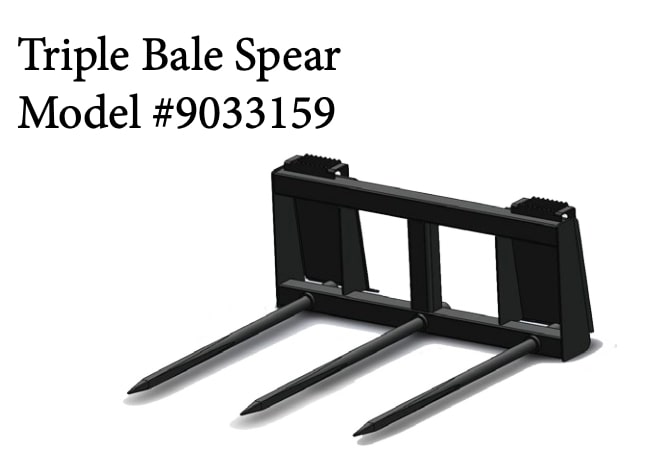 triple bale spear attachment from top dog